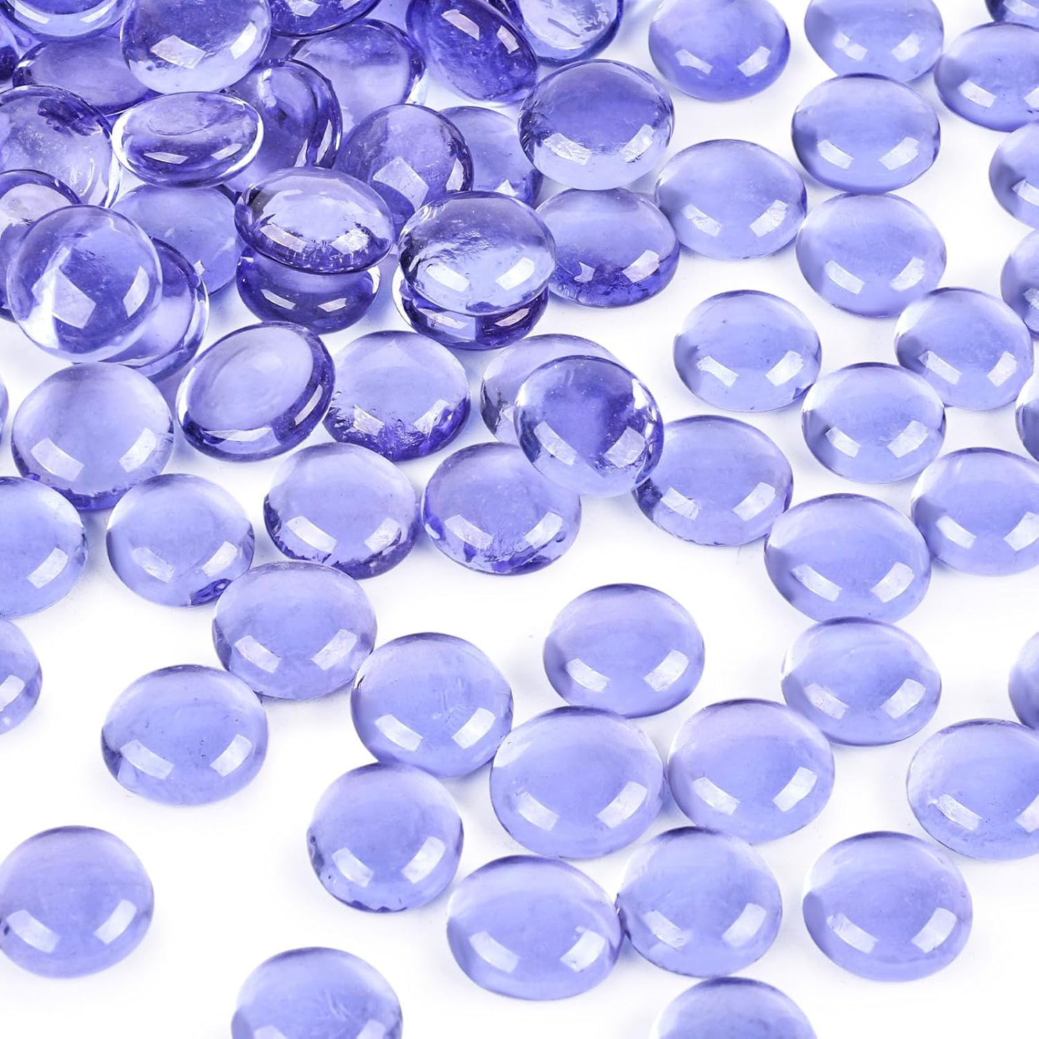 DomeStar 2LB Purple Flat Glass Marbles, Decorative Marbles for Vases Aquarium Pebbles Fish Tank Rocks Vase Fillers DIY Crafts Table Scatter Decor