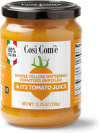 Cosi Come - Datterino, Italian Yellow Tomatoes Unpeeled (12.35 oz), Low-acid, No additives, No preservatives, 100% Natural, Non-GMO