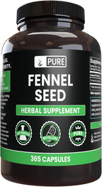 PURE ORIGINAL INGREDIENTS Fennel Seed (365 Capsules), No Magnesium or Rice Fillers, Always Pure, Lab Verified