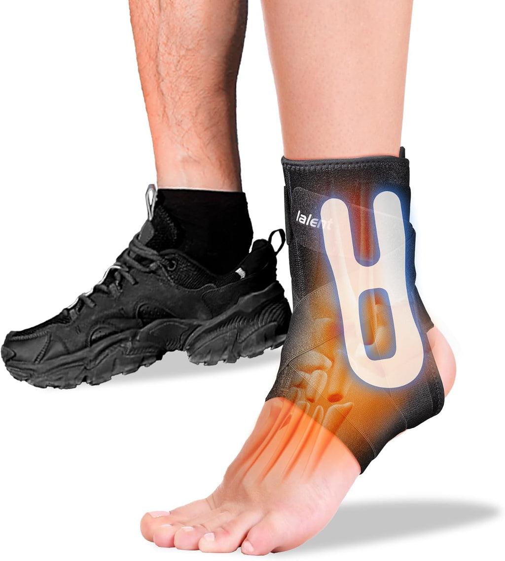 Ankle Brace for Women & Men, Lace up Maximum Ankle Support Brace for Sprained Ankle, Achilles,Tendon,Injury Recovery, Compression Ankle Stabilizer for Running, Basketball, Volleyball (Small)