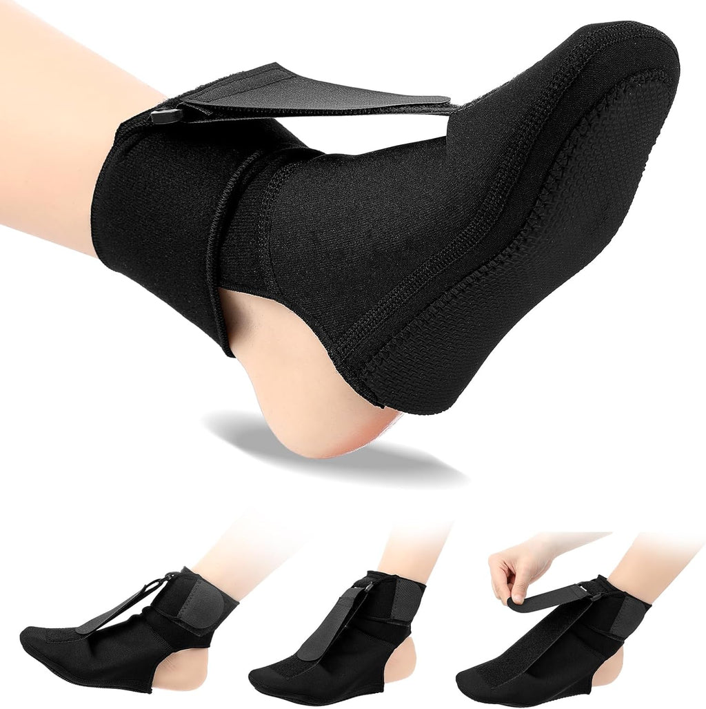Plantar Fasciitis Night Splint, Supportive Foot Brace with Arch Cushion for Plantar Fasciitis, Achilles Tendonitis, Foot Drop & Heel Spur Pain Relief Day & Night(Large)