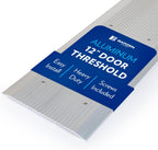 Door Threshold - High Quality 12" Wide Aluminum Thresholds Strip for Doorways, Flat Transition Door Saddle Low-Profile Door Sill, Corrugated, 12 x 36 Inches