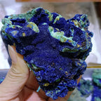 KatLin Natural Stone Natural Azurite symbiotic Malachite Quartz Crystal Mineral Specimen Home Office(Size:50-70g)