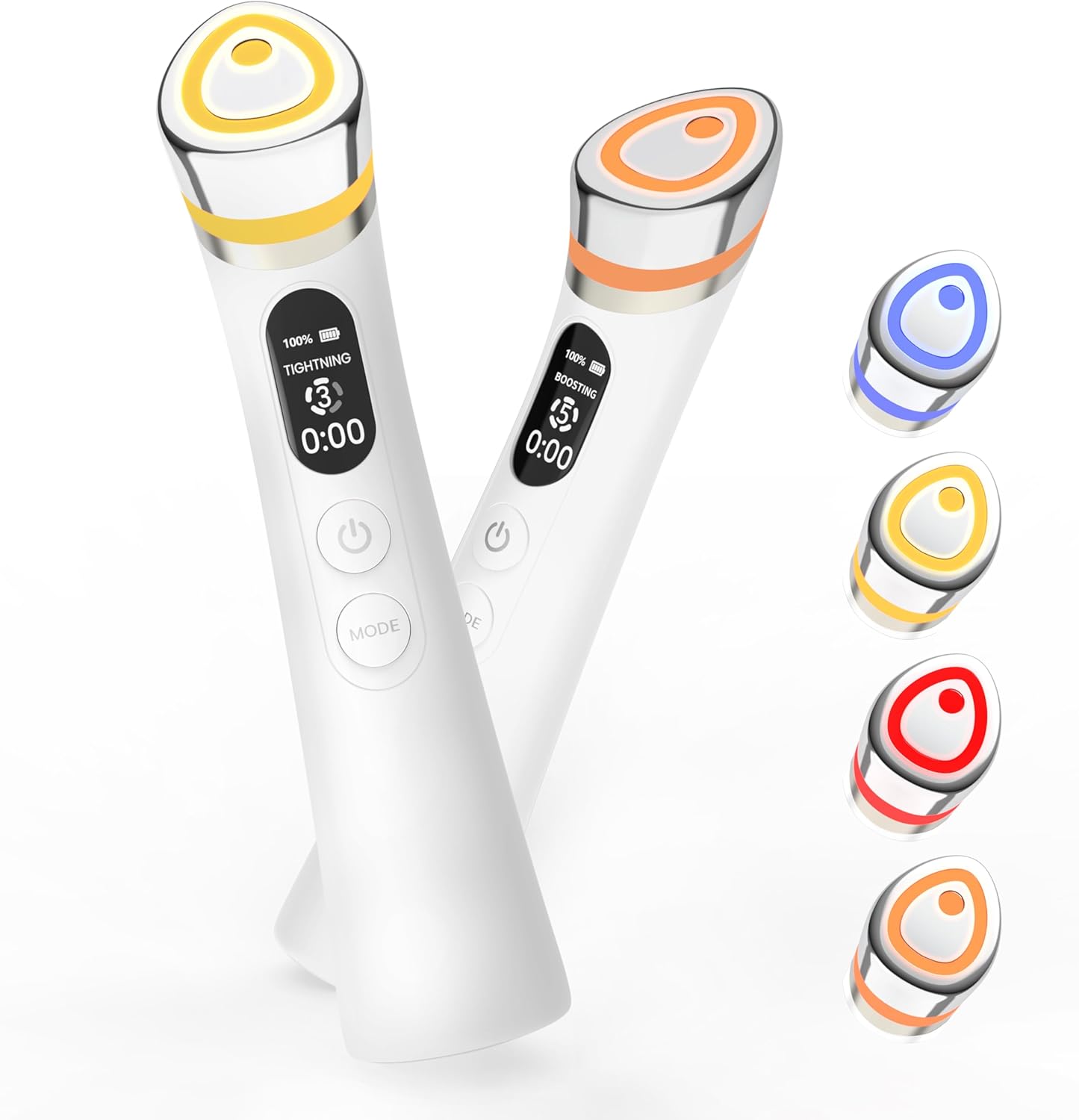 Face Lift Device – 8 in 1 Skin Tightening and Lifting, LED Light Therapy for Wrinkles, Korean Skin Care, Spa-Grade Facial Massager Lifting & Firming Beauty Massager (White)