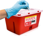 Sharps Container Large - Sharps Containers for Home Use and Labs - Portable Needle Disposal and Travel Size Biohazard Bin - 1 Gallon (Pack of 1)