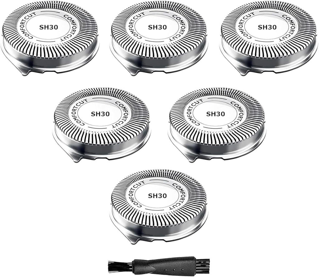 SH30/52 Replacement Heads Compatible with Philips Norelco Shaver Series 3000, 2000, 1000 and S1560 with Durable Sharp Blade, Razor Blades for Philips Norelco Shaver 3800, 3600, 2400 5000X and Rounded