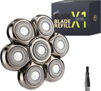 Magnetic Electric Razor Replacement Blades, 7D Floating Heads Wet Dry Beard Shaver Replacement Blade for Bald Men compatible with SHPAVVER, E-Hunter Electric Shavers