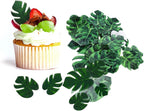 Tropical Palm Leaves Cake Toppers Edible 36pcs Tropical Palm Leaves Cake Decoration Edible for the Tropical Palm Leaves Birthday Party Supplies