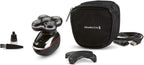 Remington Balder Deluxe XR7100, Head Rotary Shaver with Titanium Blades & Storage Pouch for Bald Men Wet/Dry Shaving with 5 Dual Track Flexing Heads and Pop-Up Trimmer