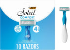 BIC Soleil 4 Women's Disposable 4-Blade Razors, Flexible Pivoting Head and Non-Slip Grip Handles, 10-Pack