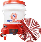 Grit Guard 5 Gallon Washing System | Includes 5 Gallon Bucket, Grit Guard, Bucket Dolly, and Gamma Seal Lid | for Car Wash and Detailing | Red
