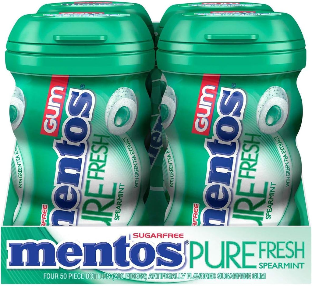 Product of Mentos Pure Fresh Spearmint Gum 4 pk./50 ct. [Biz Discount]