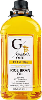Gamma One 100% Pure Rice Bran Oil, 67.6 Ounce