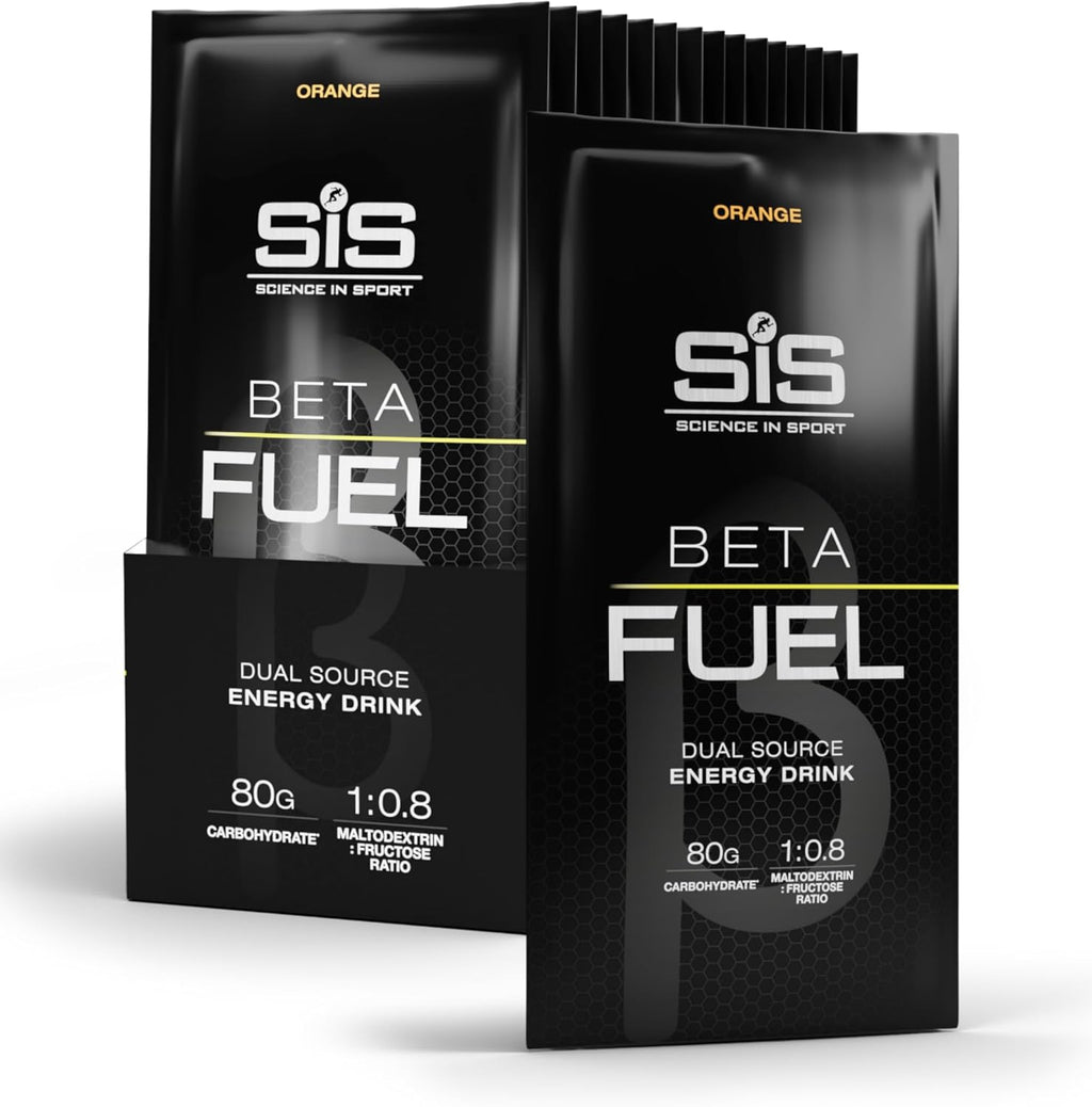 Science in Sport | Beta Fuel | Orange | Dual Source Energy Drink | 80g Carbohydrate | Scientifically Superior Fuel | Cycling, Running, Swimming & Endurance Sports | 15 x 82g Sachets