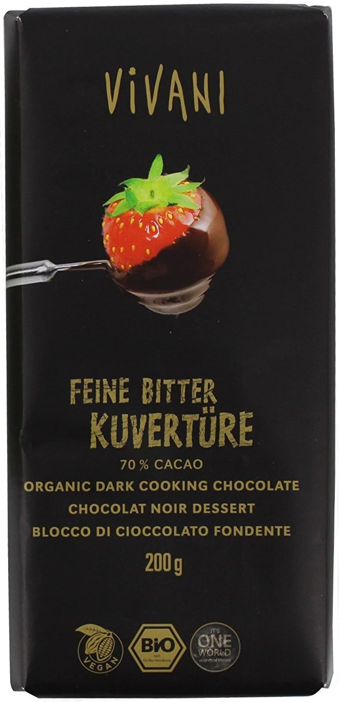 Vivani Dark Cooking Chocolate Vegan Organic 200g - 10 Pack