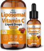 Liposomal Vitamin C 1000mg Drops High Potency 6-in-1 Fat Soluble VIT C w. Zinc Elderberry Glutathione Niacin for Immune Support Antioxidant Collagen Production丨High Absorption Liquid Vitamin C Formula