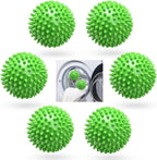 4/6/8 Pcs Dryer Ball, Dryer Balls, Tumble Dryer Balls, Fluffier Balls, Reusable Dryer Balls Underwear (Color : Grün, Size : 6 PCS)