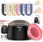 KeShi Waxing Kit for Women and Men, Digital Wax Warmer with 6 Bags Hard Wax Beads, at-Home Hair Removal Wax Kit for Full Body, Face, Eyebrow, Bikini, Legs, Brazilian Sensitive Skin