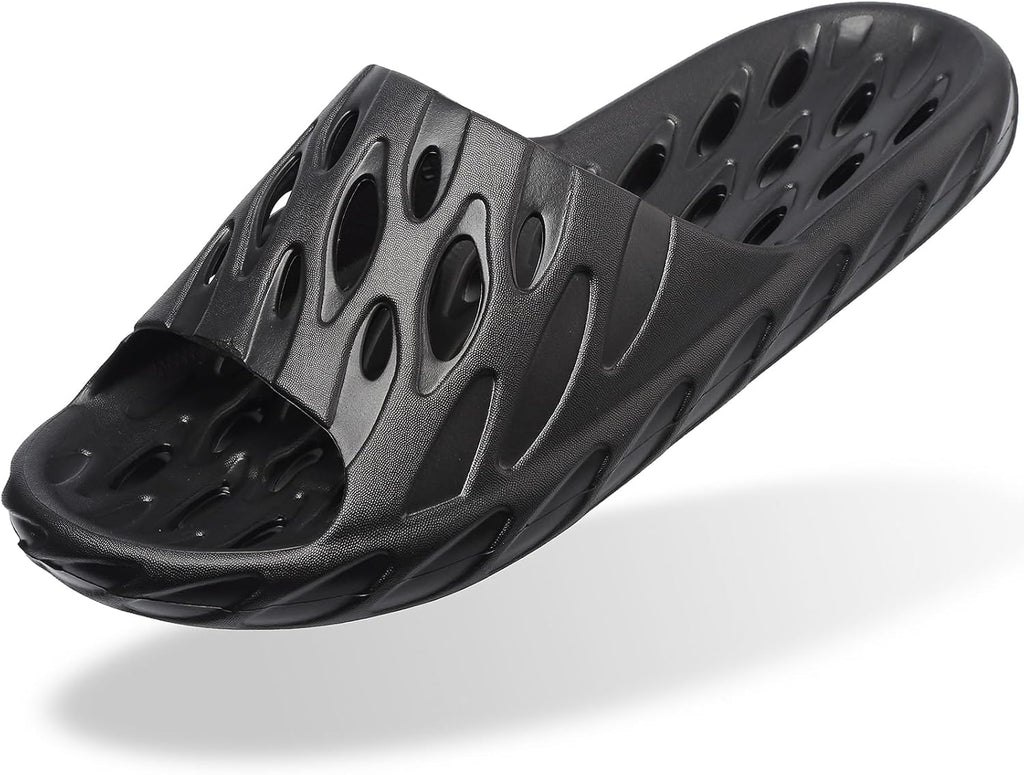FINLEEO Shower Sandals with Drainage Holes - Quick Drying Bathroom & Gym Slippers for Men and Women