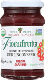 Fior Di Frutta, Fruit Spread Wild Lingonberry Organic, 8.82 Ounce