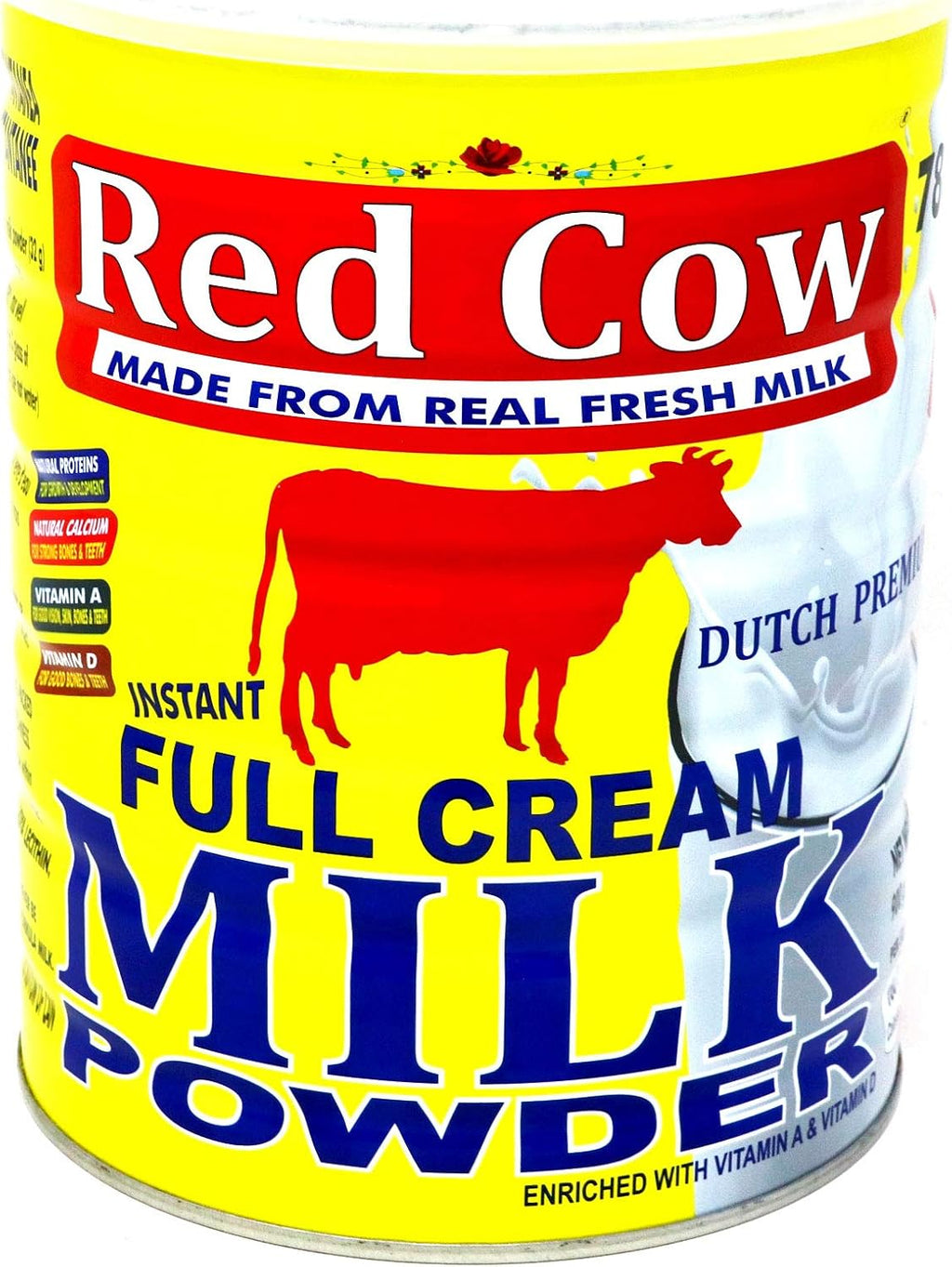 Red Cow Full Cream Milk Powder 900g, Made from Fresh Milk, Dutch Premium, Product of Netherlands