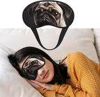 Pug Sleep Mask for Side Sleeper Blackout Eye Mask for Sleeping Blindfold 3D Sleeping Mask for Men Women Soft Breathable Eye Cover for Meditation Light Blocking Travel