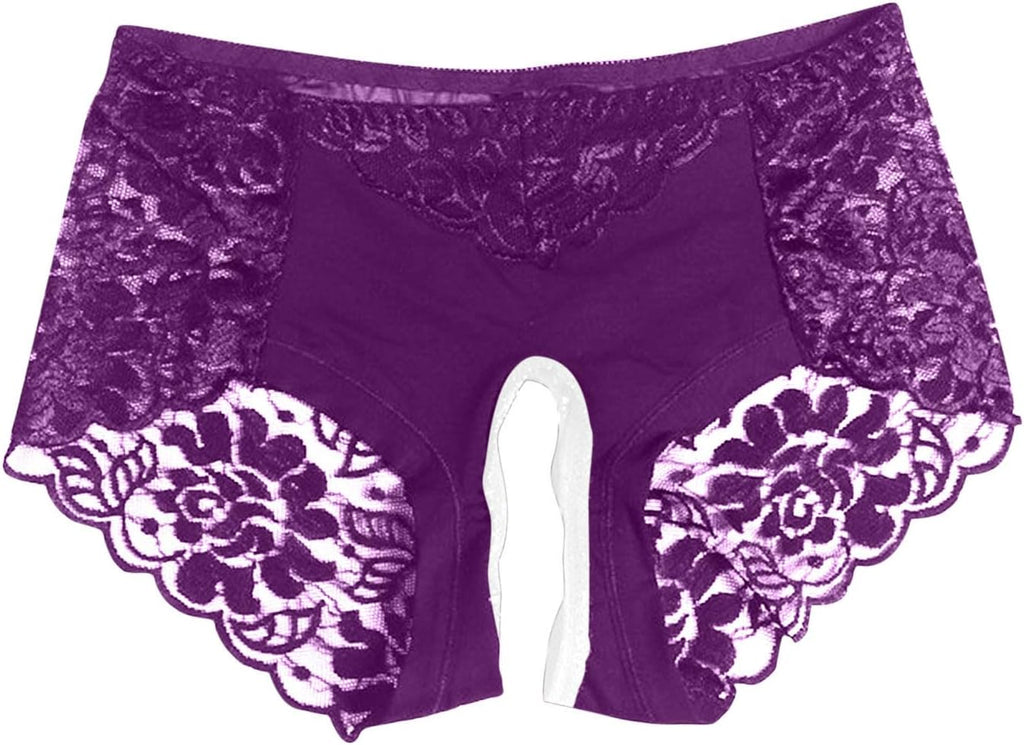 Womens Sexy Cheeky Underwear Seamless Panties Mesh Lace Bikini Briefs See Through Sheer Slutty Naughty Sex Lingerie