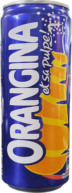Orangina et sa Pulpe - French Imported Orange Pulp Soda Tall Cans (6 Pack, Total of 69oz)