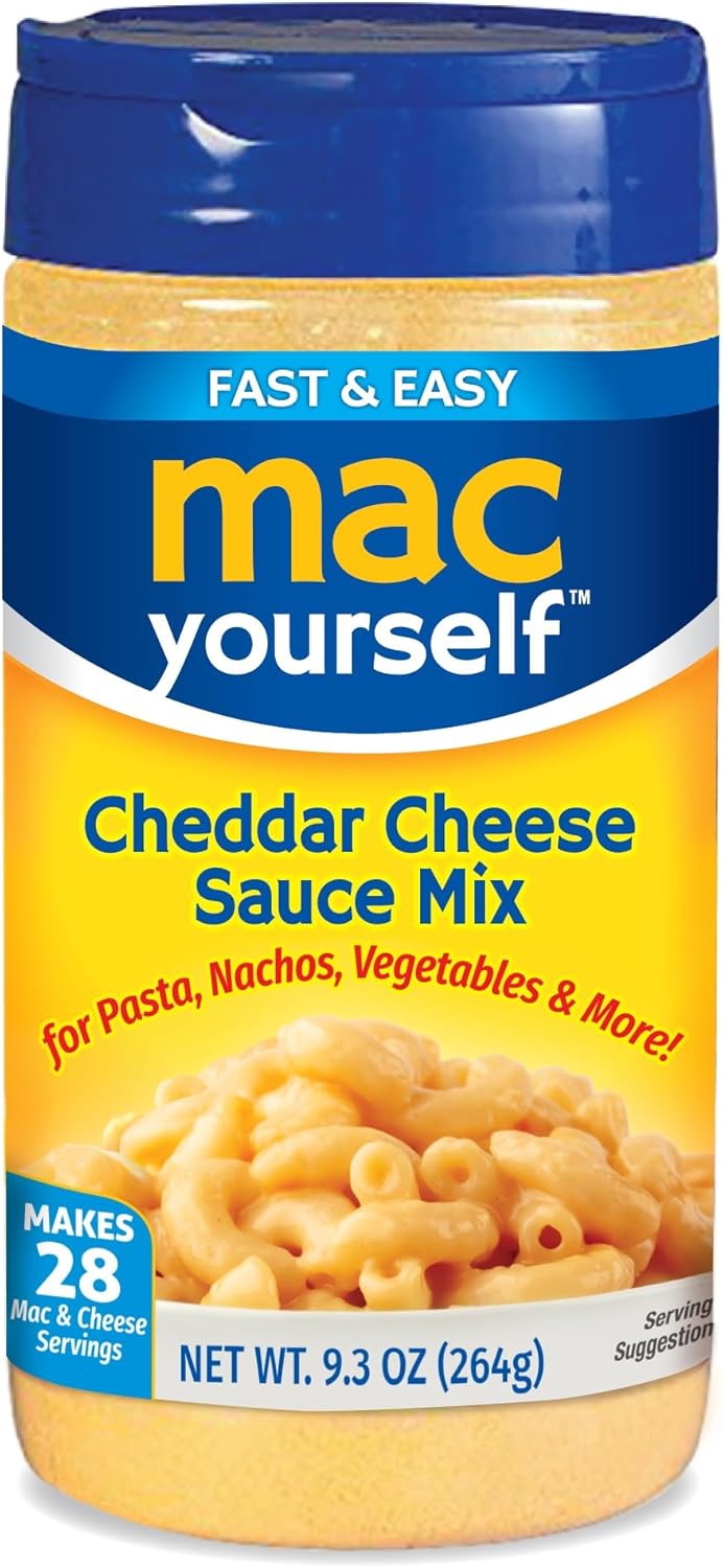 Mac Yourself | Delicious Cheddar Cheese Sauce Mix | Perfect Cheese Powder for Macaroni, Nachos, Veggies and More | 9.3 oz
