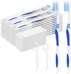 200 Prepasted Disposable Toothbrushes with Dental Floss Individually Wrapped Pre Pasted Toothbrushes Soft Bristle Travel Tooth Brush Single Use Wrapped for Hotel, Camping, Travel, Homeless