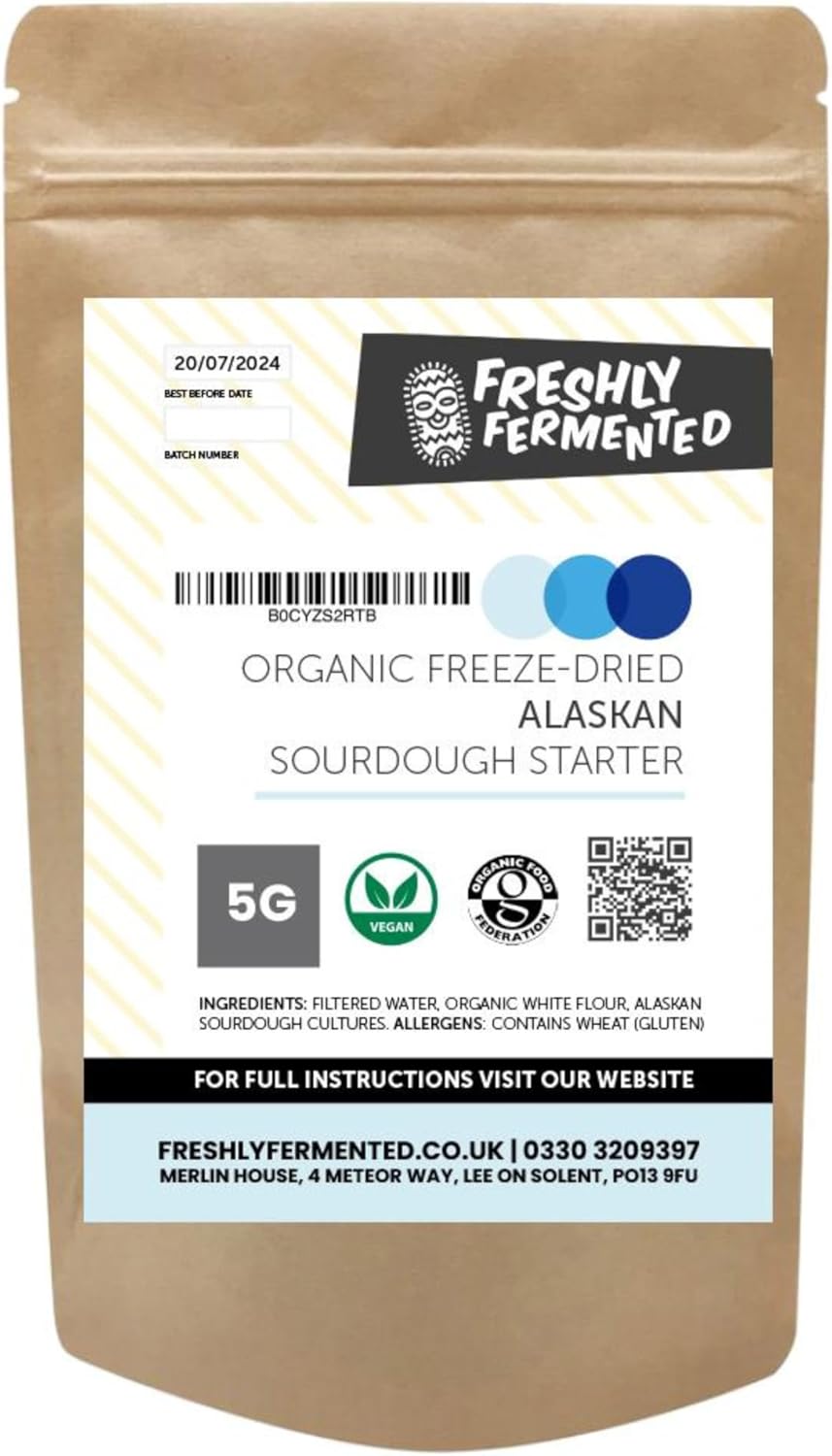 Freshly Fermented - Certifed Organic Freeze Dried Sourdough Starter - Alaskan