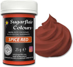 Sugarflair Paste Colours-Pastel Red-25g, Spice Red