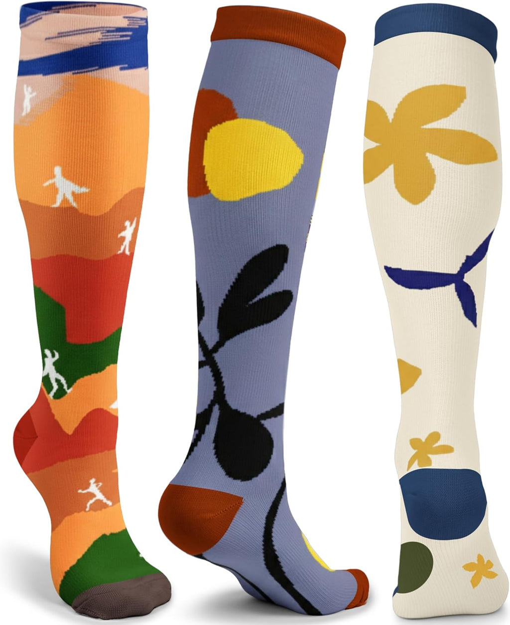 ACTINPUT Compression Socks for Women&Men 15-20mmHg Medical Knee High Support for Seniors,Pregnancy,Flight,Nurse&Circulation