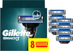 Gillette Mach3 Razor Refills for Men, 8 Razor Blade Refills