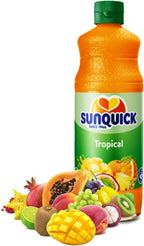 Tropical Fruit Concentrate Juice (Pack Of 1 x 700ml Bottle) Real fruit juice with no added artificial flavors, colors or sweeteners SUNQUICK - JUICE