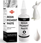 White Pigment Paste for Epoxy Resin, 7oz Ultra Highly Concentrated & Easy to Mix, 3.4 fl.oz/100ml Opaque Liquid Resin Dye Paste for Resin Art, River Table, UV Resin Jewelry Making