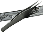 Ingrown Hair Tweezers by Zizzili Basics - Surgical Grade Stainless Steel Fine Pointed Tweezer - Precision Aligned Tips for Splinter, Eyebrow & Facial Hair Removal - with Bonus Tip Guard & Carry Pouch