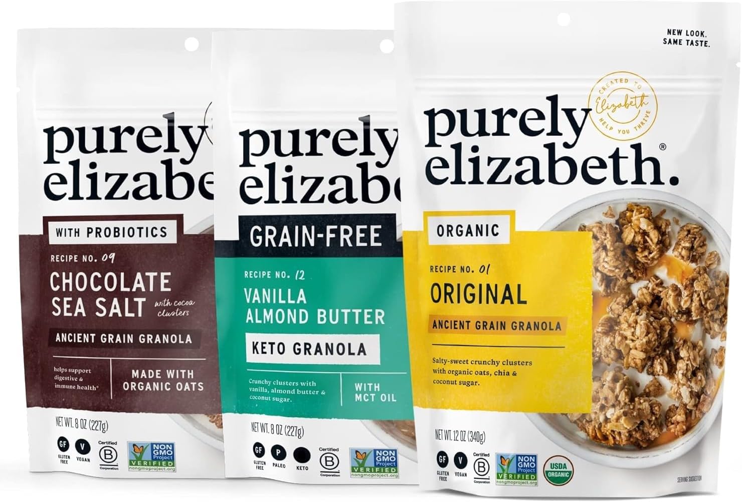 Purely Elizabeth Ancient Grain Granola, Variety Pack, (3 ct.)