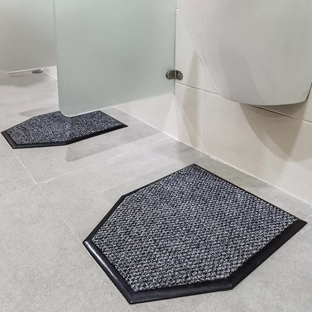 2 Pcs Urinal Mats Bathroom Rugs, Non-Slip Water Absorption Deodorization Urine Floor Mats, Men's Restrooms Urinal Pee Pads, Reusable/Washable Restroom Urinal Floor Rug Floor Protector