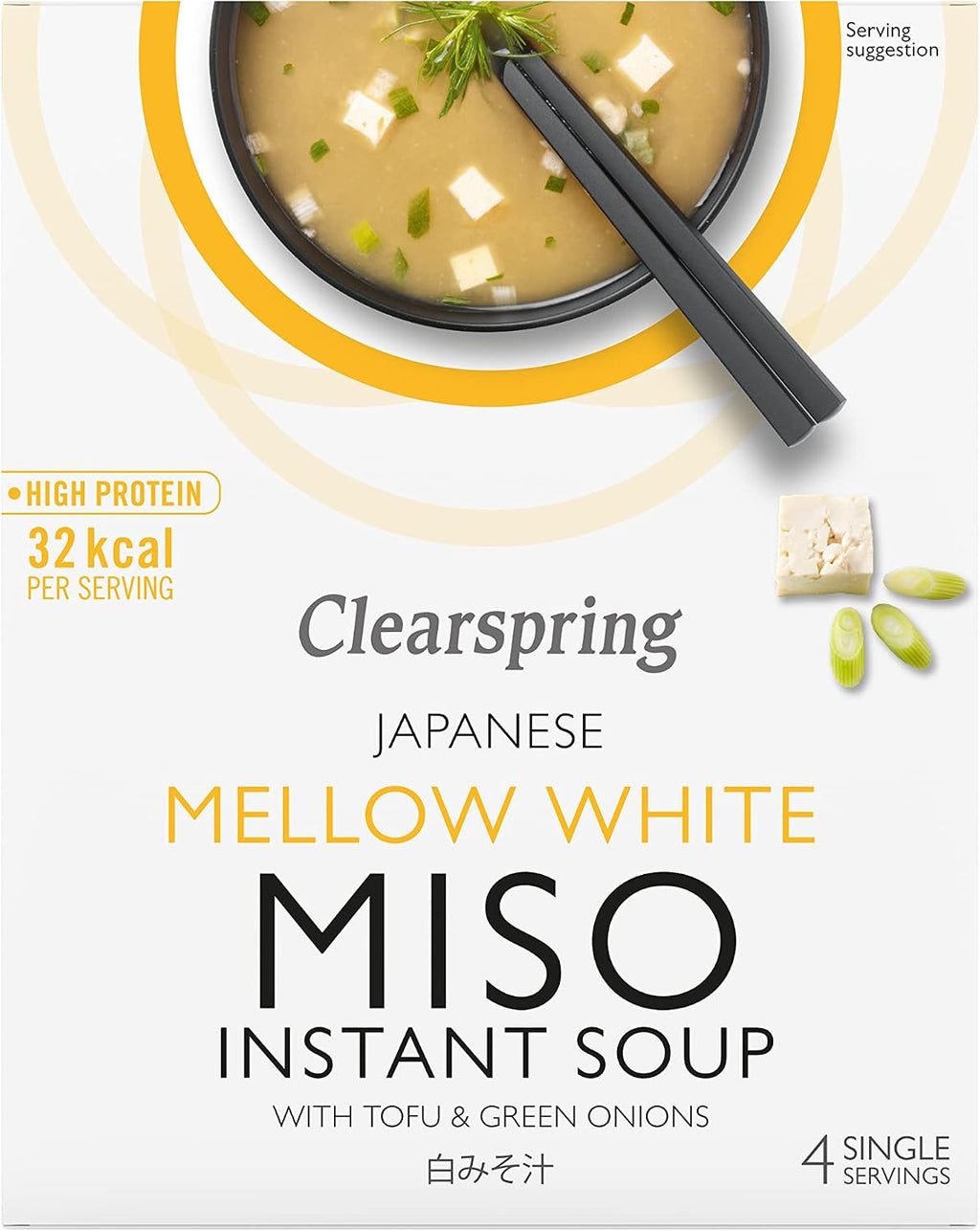 Clearspring - Instant Miso Soup - Mellow White with Tofu - 40g