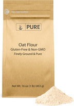Pure Original Ingredients Gluten Free Oat Flour (1 lb) Finely Ground, Non GMO, Breads & Cakes