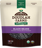 Organic Dried Black Beans 5 lb, Unsalted, Low-Sodium, Non-GMO, Farmed From Regenerative Soil, Tested Clean Certified – Rich in Fiber & Protein – Perfect for Soups, Burritos, Salads & Chili by Doudlah Farms