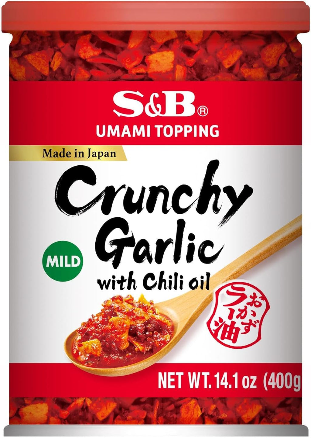 S&B Chili Oil with Crunchy Garlic, 14.1 Ounce