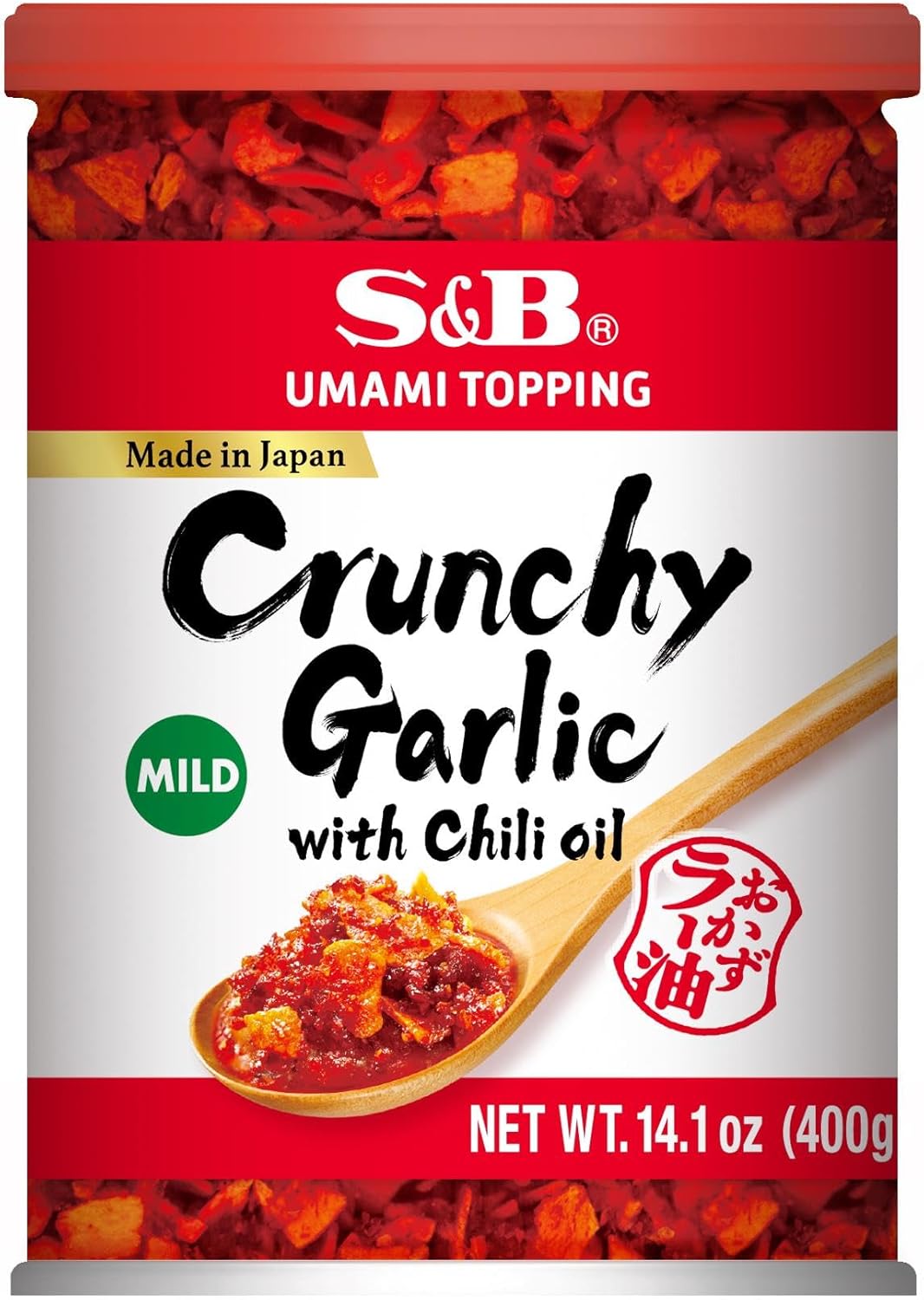 S&B Chili Oil with Crunchy Garlic, 14.1 Ounce