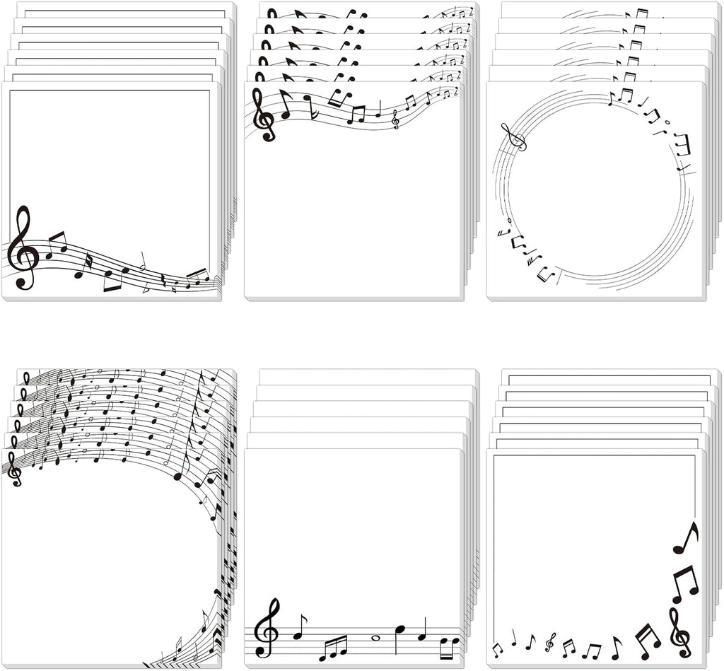 30 Pcs Music Sticky Notes Music Note Pads Musical Memo Notes for Music Teacher Appreciation Gifts Party Gift Musical Notes Message Reminder School Supplies