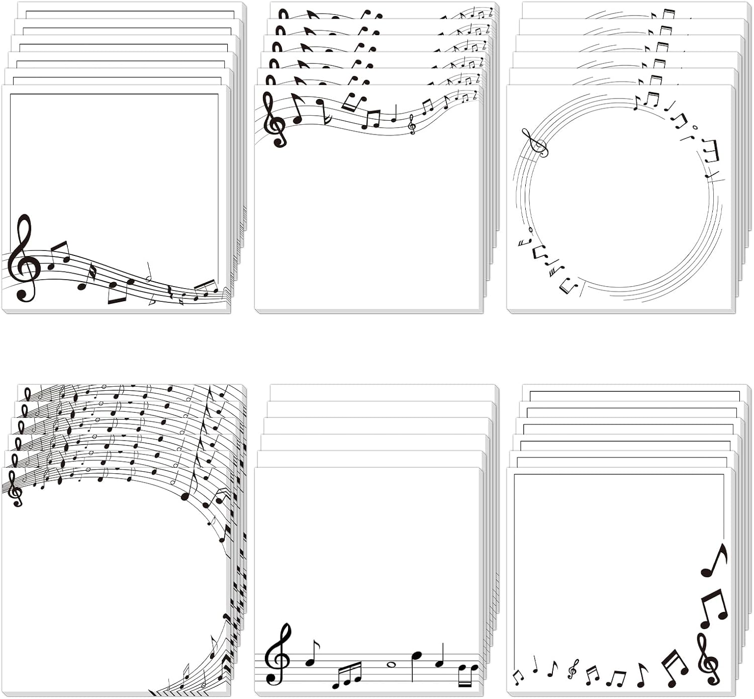 30 Pcs Music Sticky Notes Music Note Pads Musical Memo Notes for Music Teacher Appreciation Gifts Party Gift Musical Notes Message Reminder School Supplies