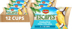 Del Monte Escapes Pineapple Pina Colada, 7 oz Cups, Pack of 6 (12 Cups)