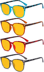 Eyekepper Ladies Reading Glasses - 4 Pack Large Square Readers for Women