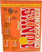 Tony's Chocolonely Milk Chocolate with Caramel and Sea Salt - Belgium Chocolate, Fairtrade & B Corp Certified - 4.44 OZ (1 Pouch)