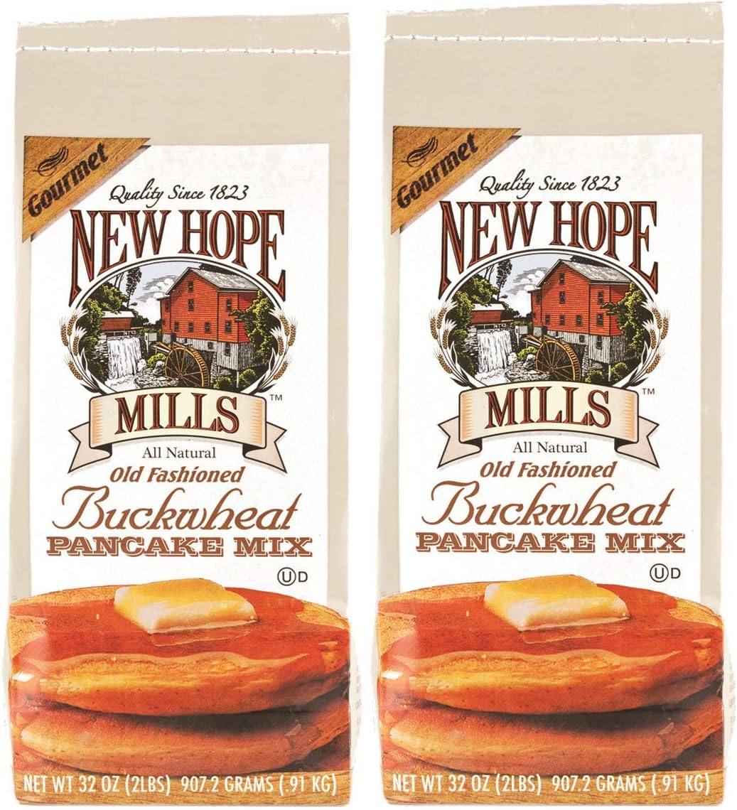 New Hope Mills Easy To Make Pancake Mix- Two 32 oz. Bags- Your Choice of 5 Different Varieties (Buckwheat)